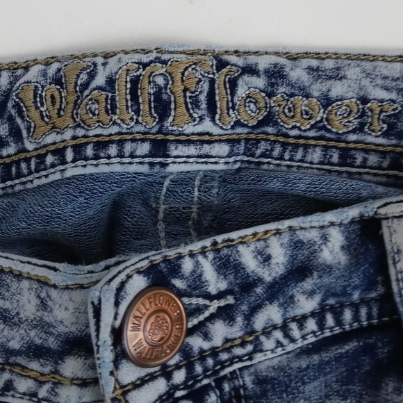 Wallflower Blue White Washed Jeans Size 7 - Picture 10 of 11